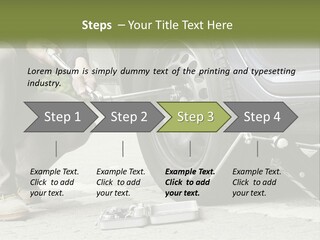Replace The Wheel In The Car PowerPoint Template