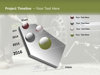 Replace The Wheel In The Car PowerPoint Template