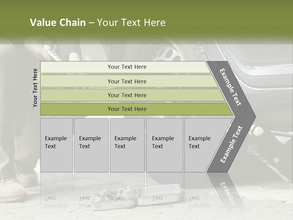 Replace The Wheel In The Car PowerPoint Template