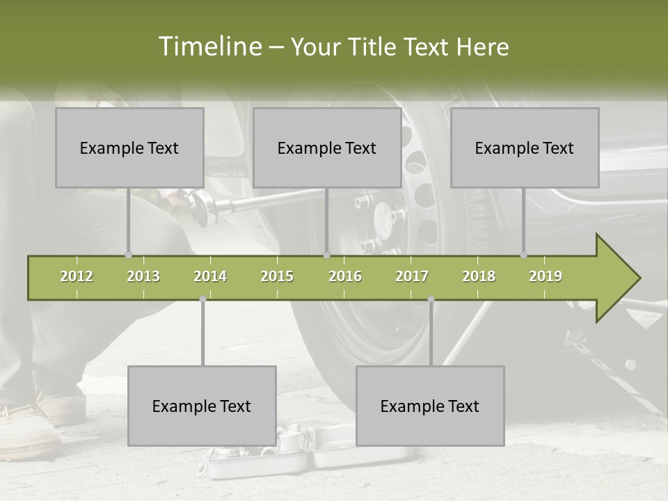 Replace The Wheel In The Car PowerPoint Template