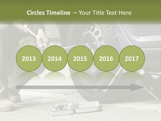 Replace The Wheel In The Car PowerPoint Template