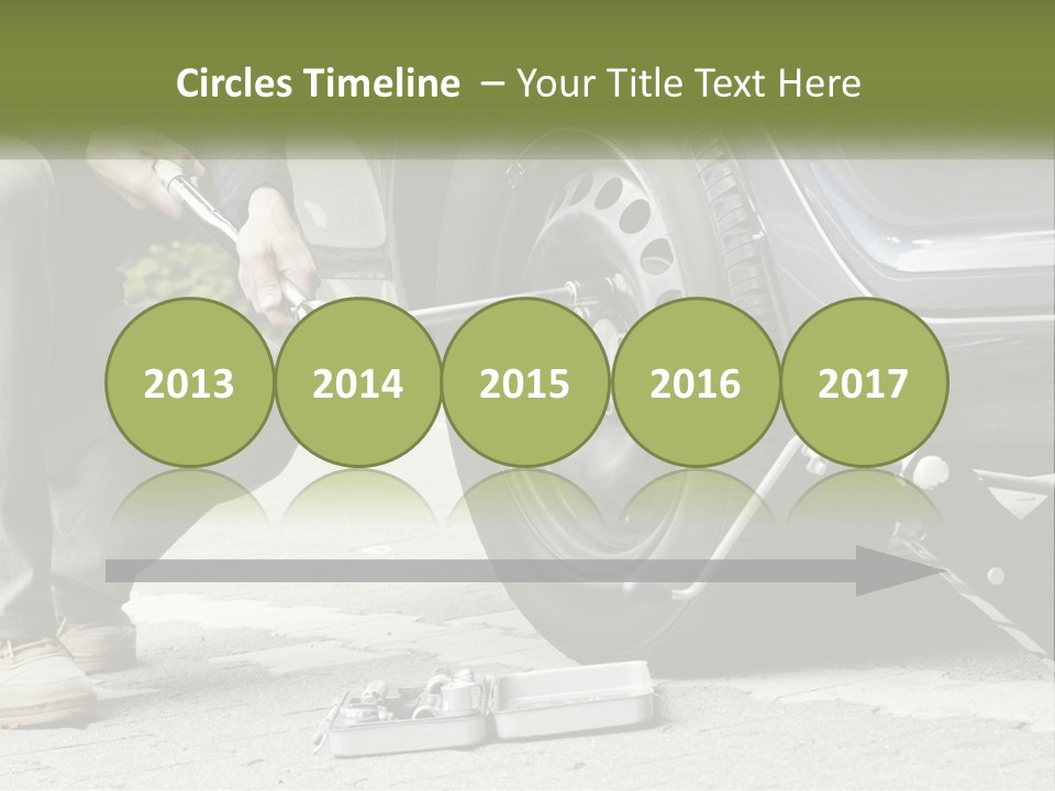 Replace The Wheel In The Car PowerPoint Template