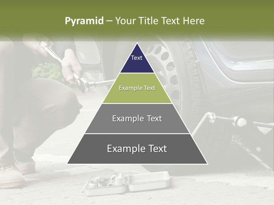 Replace The Wheel In The Car PowerPoint Template