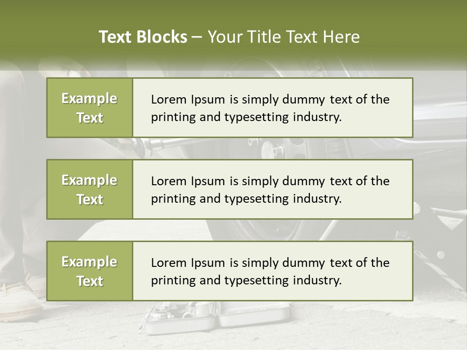 Replace The Wheel In The Car PowerPoint Template