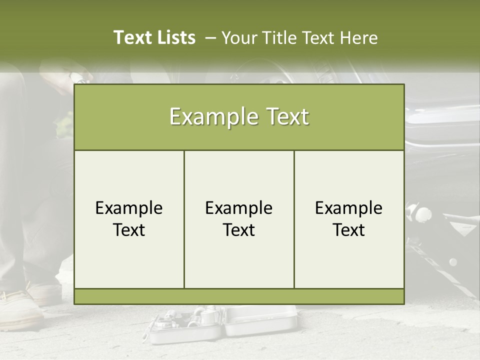 Replace The Wheel In The Car PowerPoint Template