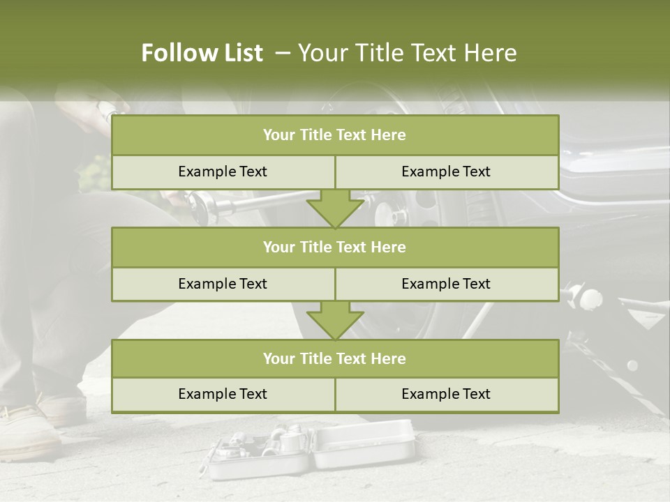 Replace The Wheel In The Car PowerPoint Template