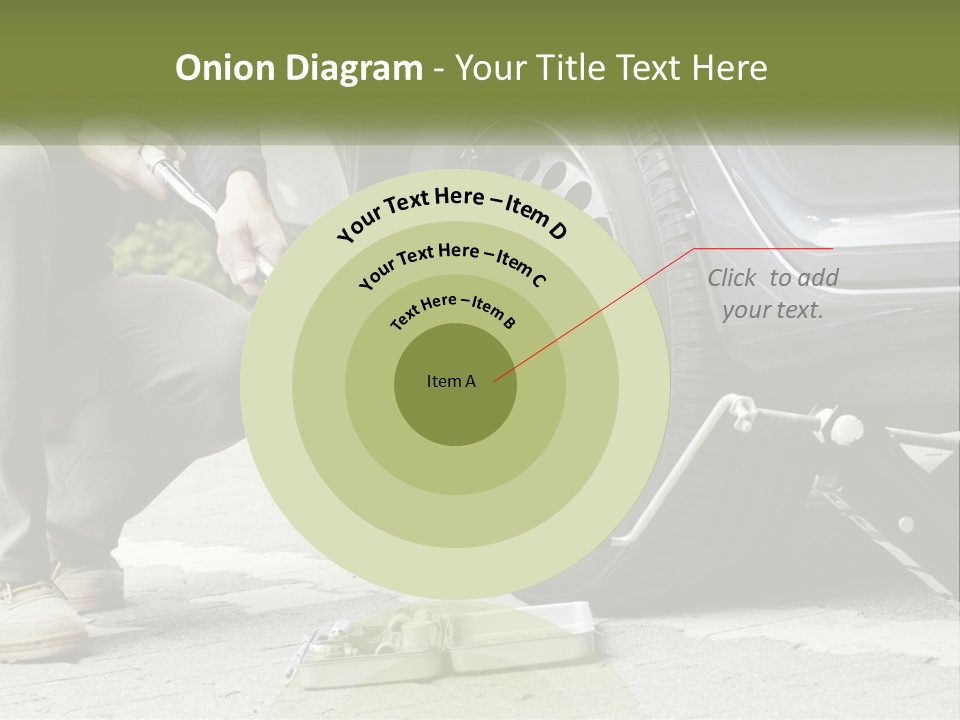 Replace The Wheel In The Car PowerPoint Template