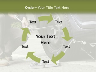 Replace The Wheel In The Car PowerPoint Template