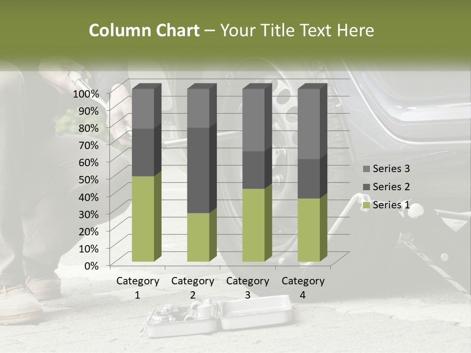 Replace The Wheel In The Car PowerPoint Template