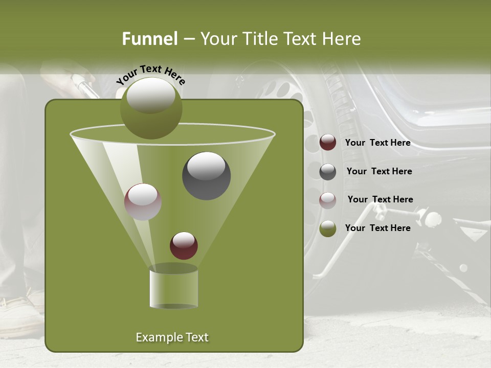 Replace The Wheel In The Car PowerPoint Template