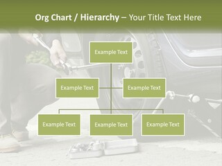 Replace The Wheel In The Car PowerPoint Template
