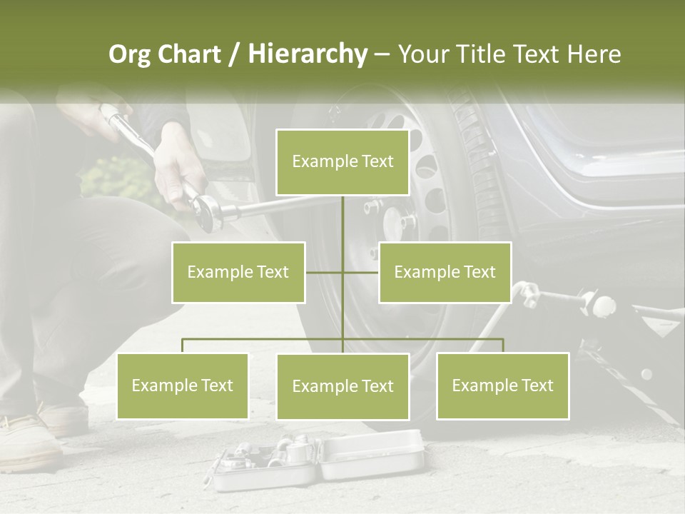 Replace The Wheel In The Car PowerPoint Template