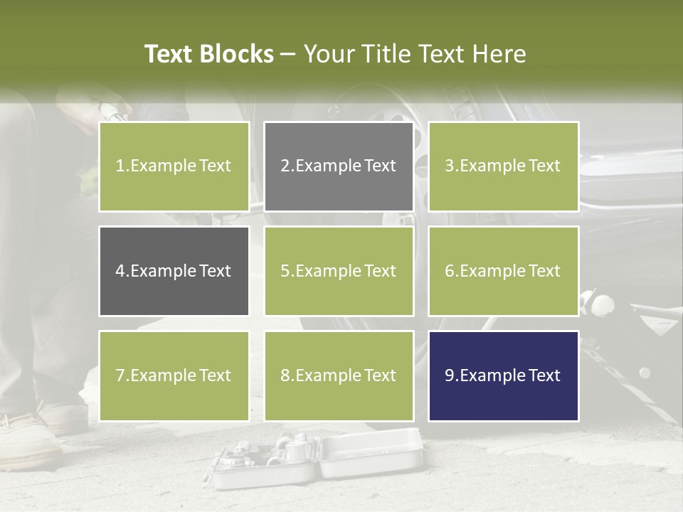 Replace The Wheel In The Car PowerPoint Template
