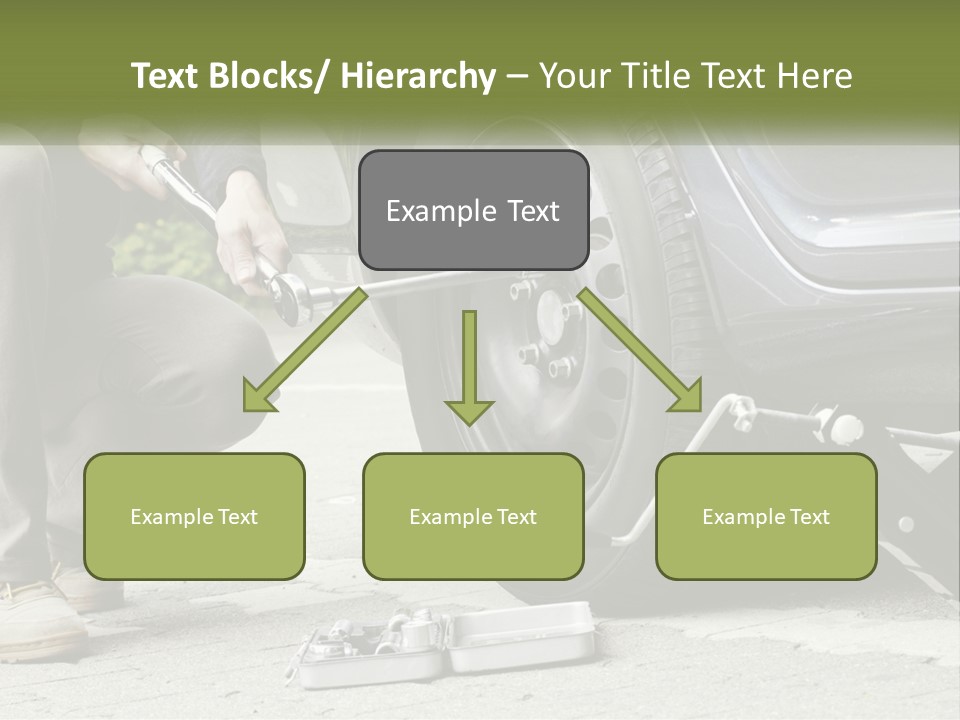 Replace The Wheel In The Car PowerPoint Template