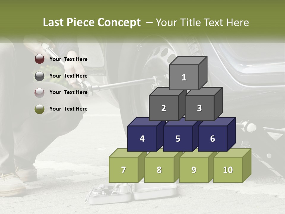 Replace The Wheel In The Car PowerPoint Template