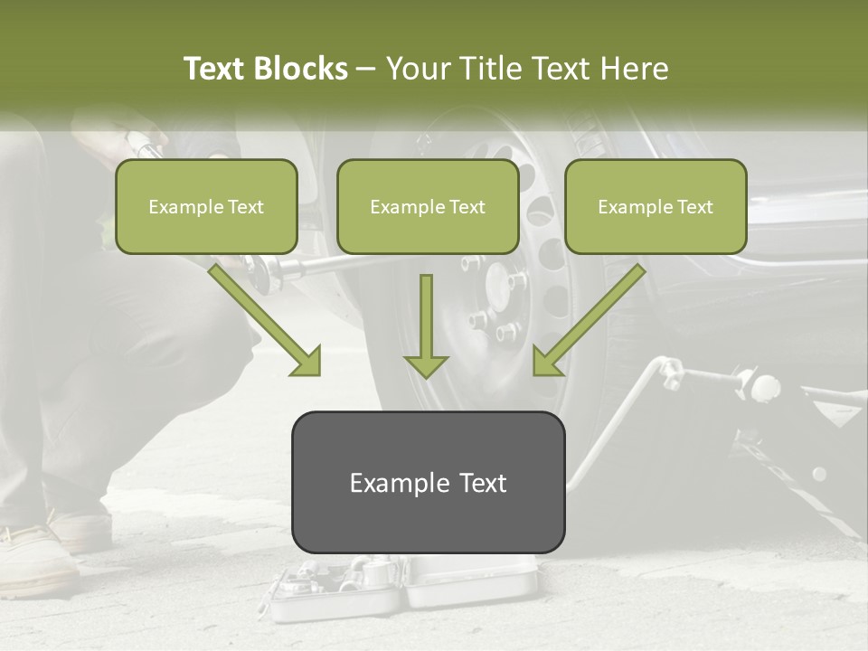 Replace The Wheel In The Car PowerPoint Template