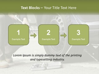 Replace The Wheel In The Car PowerPoint Template