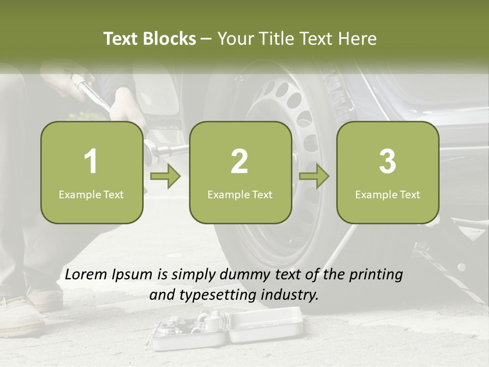 Replace The Wheel In The Car PowerPoint Template