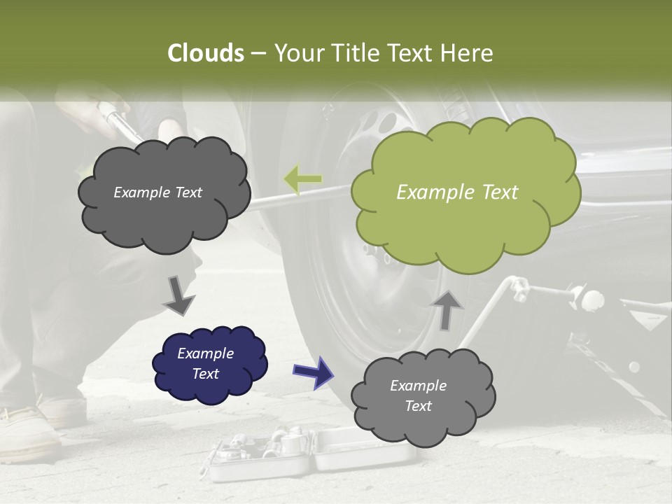Replace The Wheel In The Car PowerPoint Template