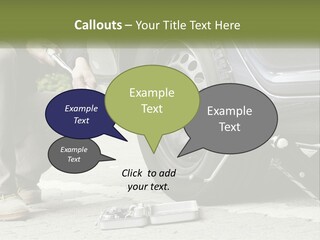 Replace The Wheel In The Car PowerPoint Template