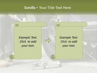 Replace The Wheel In The Car PowerPoint Template