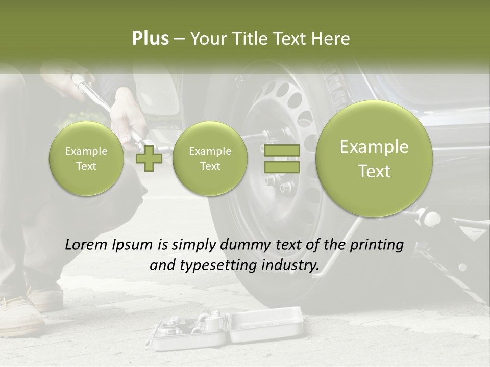 Replace The Wheel In The Car PowerPoint Template