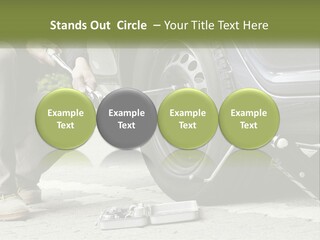 Replace The Wheel In The Car PowerPoint Template