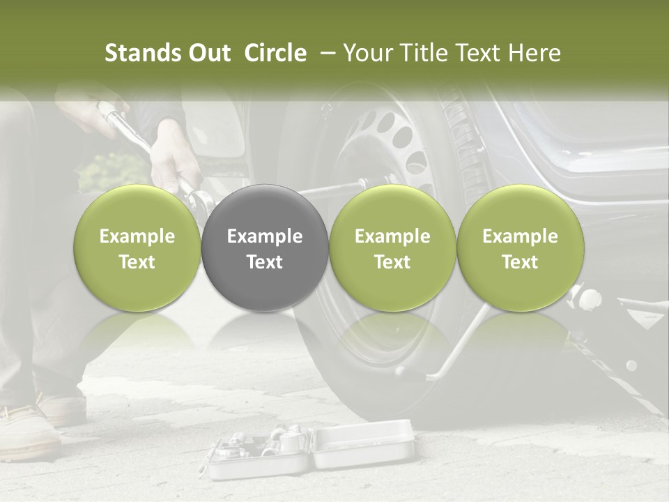 Replace The Wheel In The Car PowerPoint Template