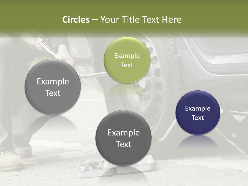 Replace The Wheel In The Car PowerPoint Template