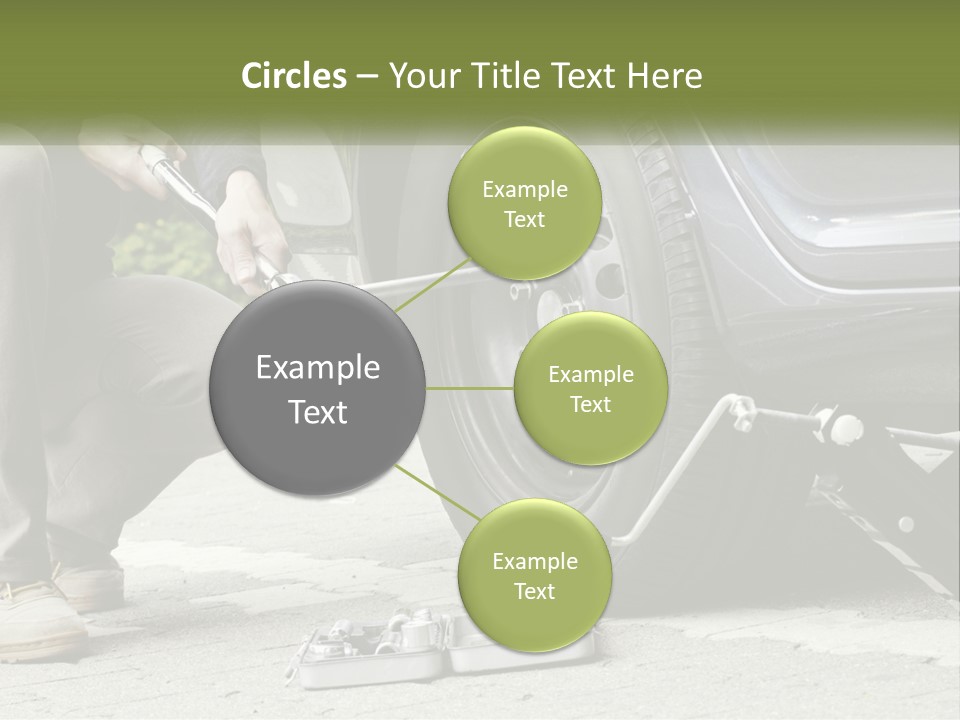 Replace The Wheel In The Car PowerPoint Template