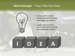 Replace The Wheel In The Car PowerPoint Template