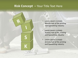 Replace The Wheel In The Car PowerPoint Template