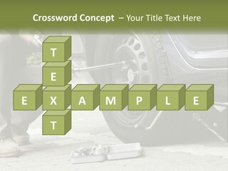 Replace The Wheel In The Car PowerPoint Template