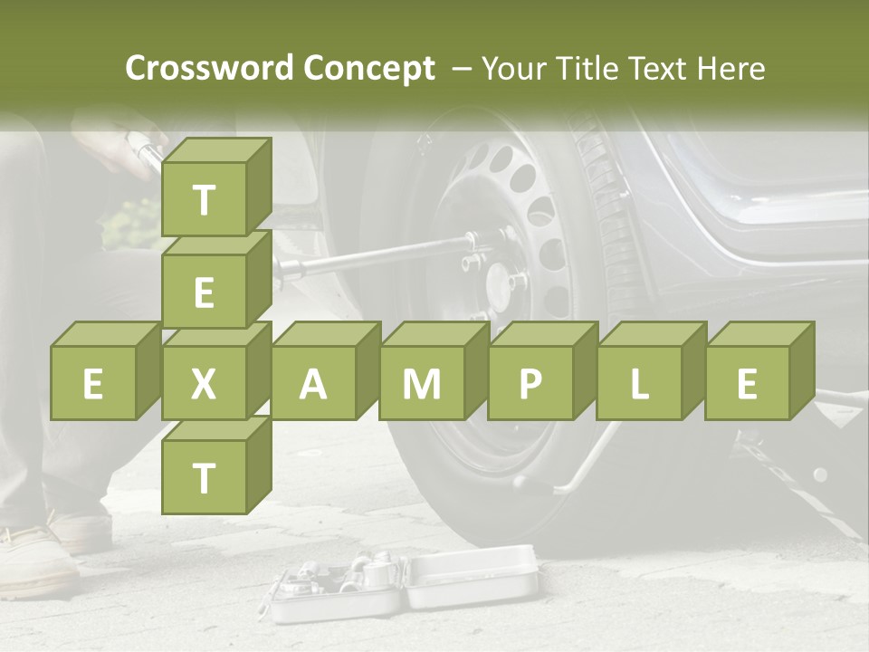 Replace The Wheel In The Car PowerPoint Template