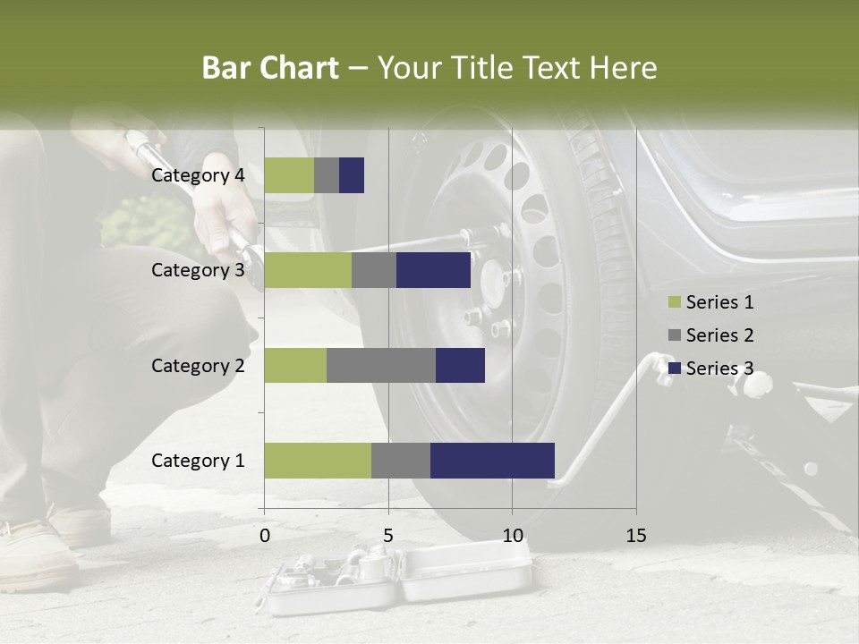 Replace The Wheel In The Car PowerPoint Template
