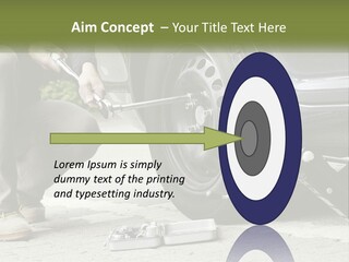 Replace The Wheel In The Car PowerPoint Template