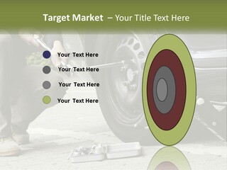 Replace The Wheel In The Car PowerPoint Template