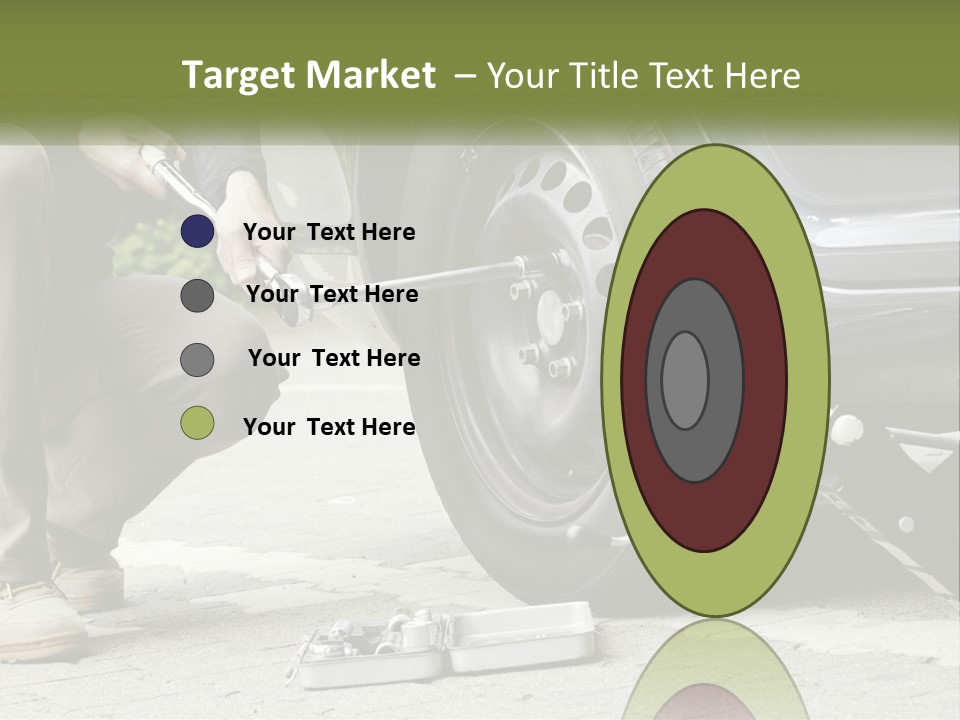 Replace The Wheel In The Car PowerPoint Template