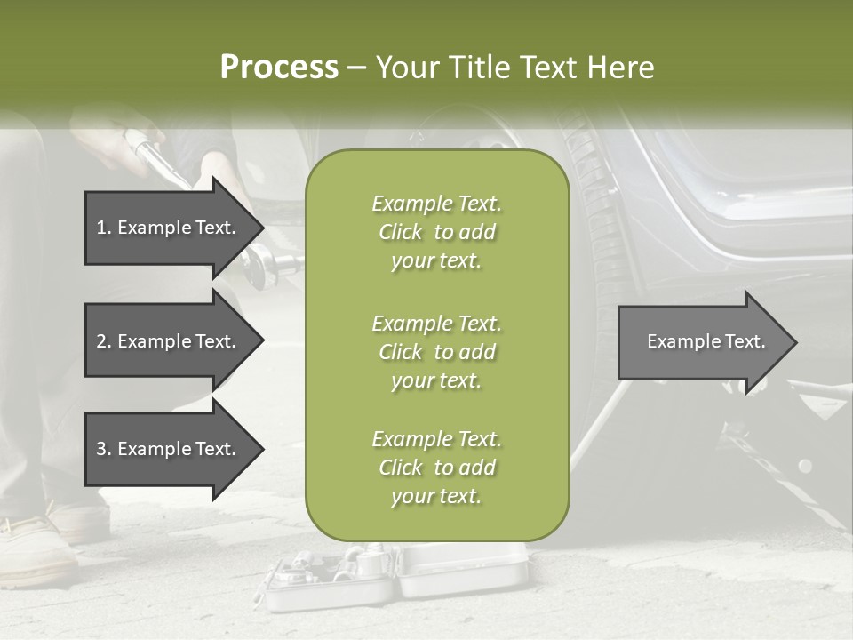 Replace The Wheel In The Car PowerPoint Template
