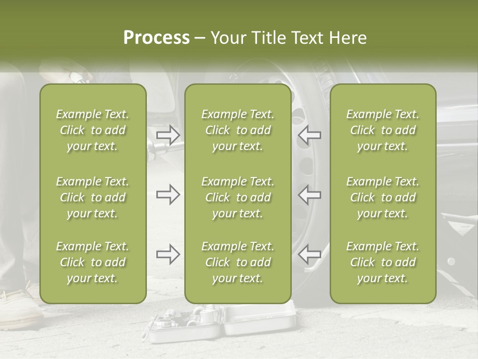 Replace The Wheel In The Car PowerPoint Template