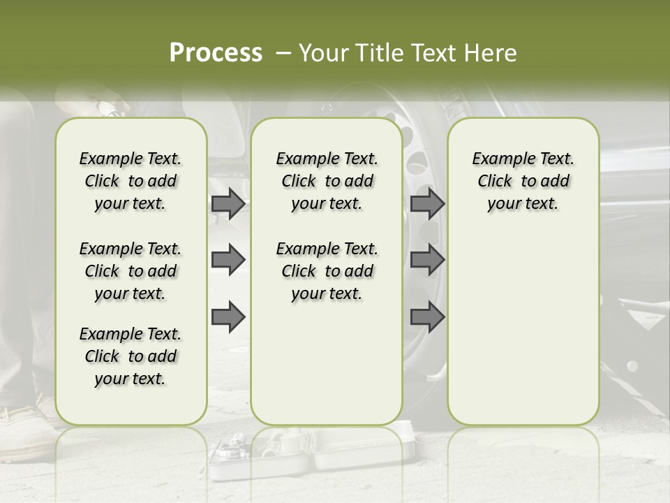 Replace The Wheel In The Car PowerPoint Template
