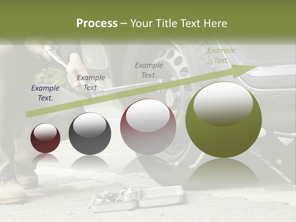 Replace The Wheel In The Car PowerPoint Template