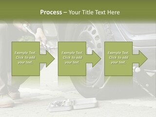 Replace The Wheel In The Car PowerPoint Template
