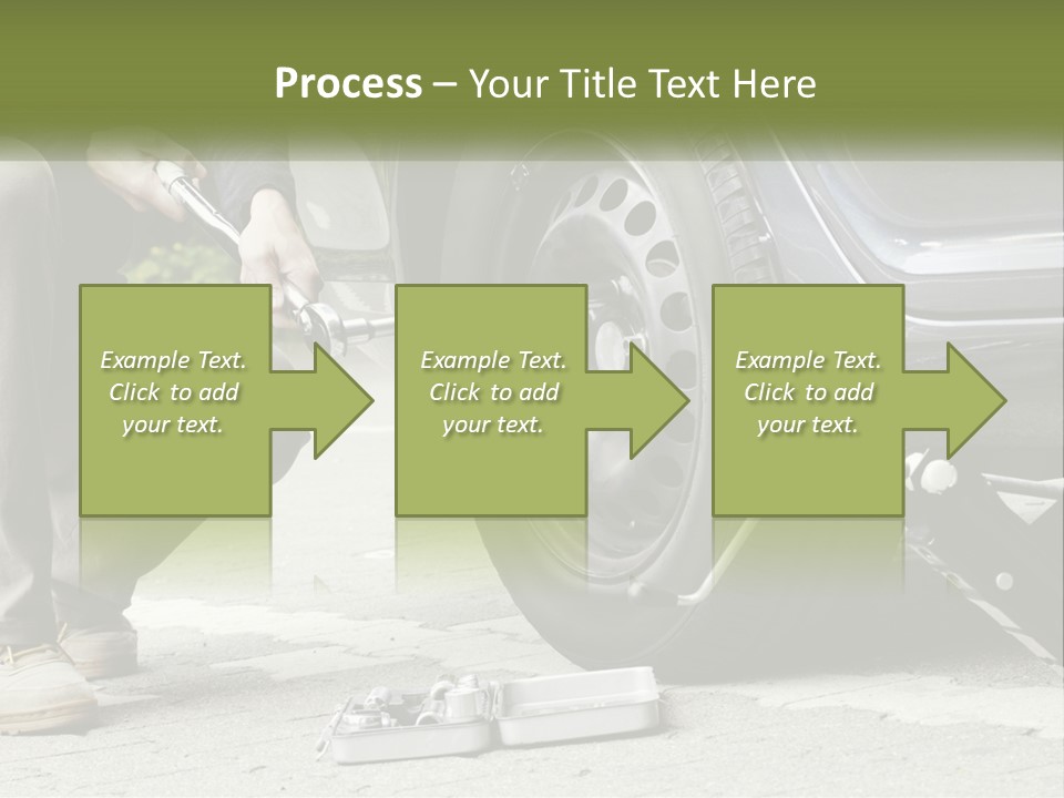 Replace The Wheel In The Car PowerPoint Template