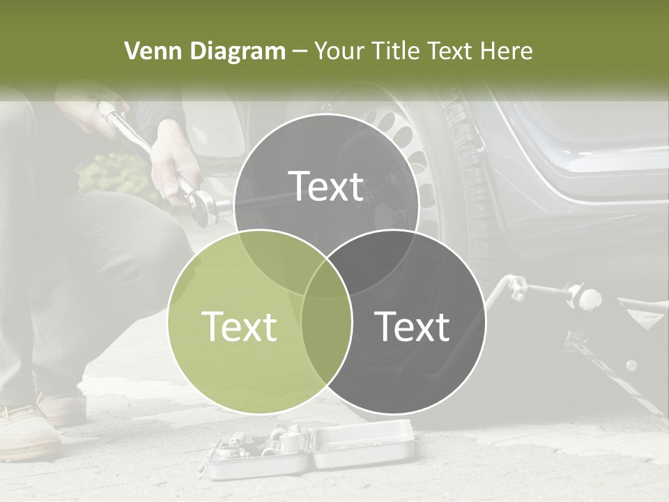 Replace The Wheel In The Car PowerPoint Template