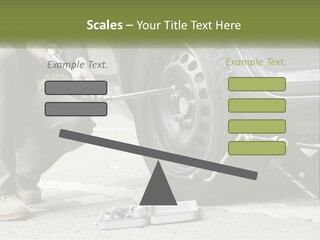 Replace The Wheel In The Car PowerPoint Template