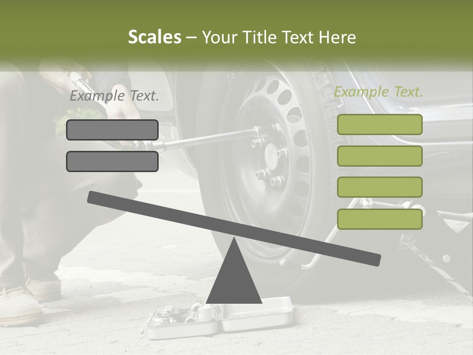 Replace The Wheel In The Car PowerPoint Template