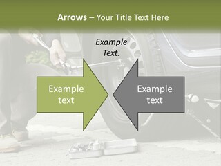 Replace The Wheel In The Car PowerPoint Template