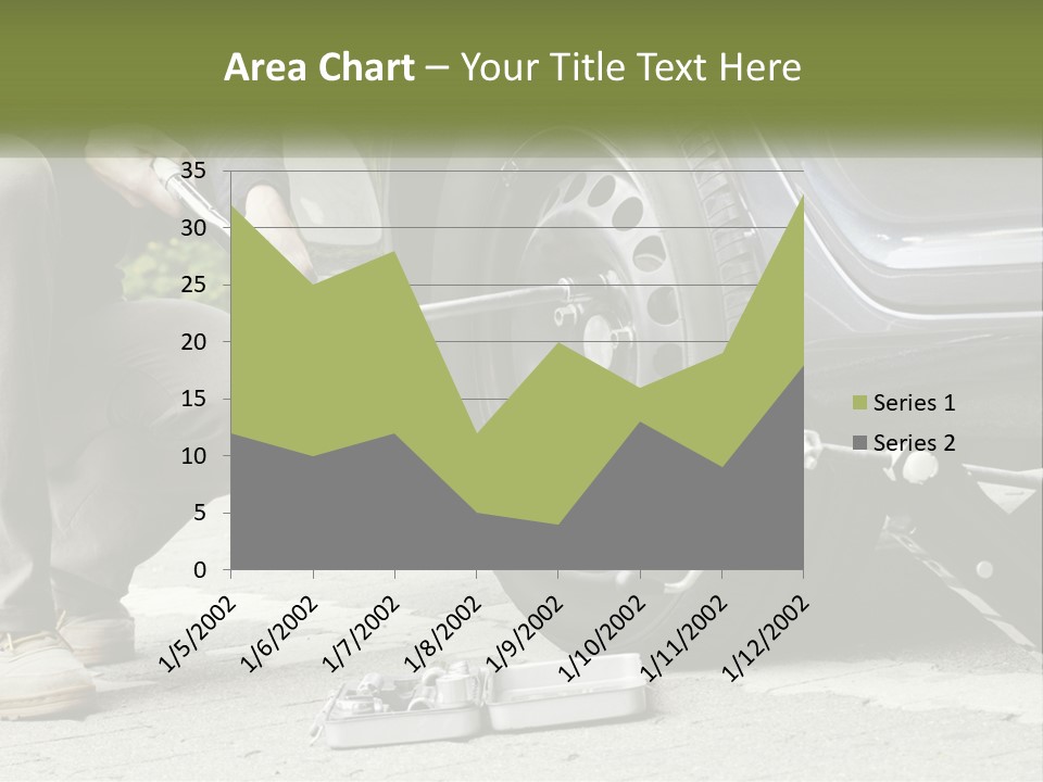 Replace The Wheel In The Car PowerPoint Template