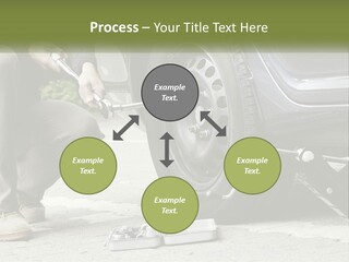 Replace The Wheel In The Car PowerPoint Template